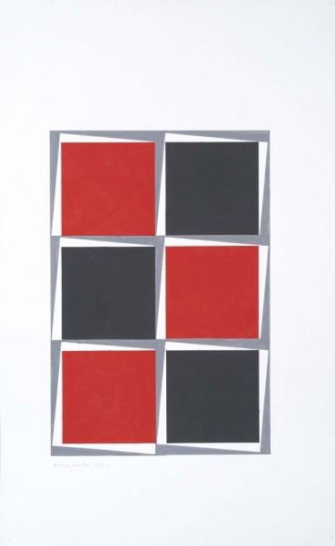 John Carter RA  Transition Six Parts, 2021  Acrylic on paper  50 x 30.6cm