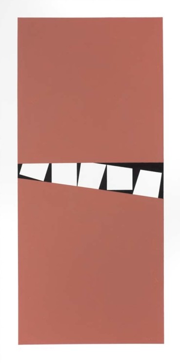 John Carter RA  Opening II, 2020  Acrylic on paper  57.9 x 28.9cm