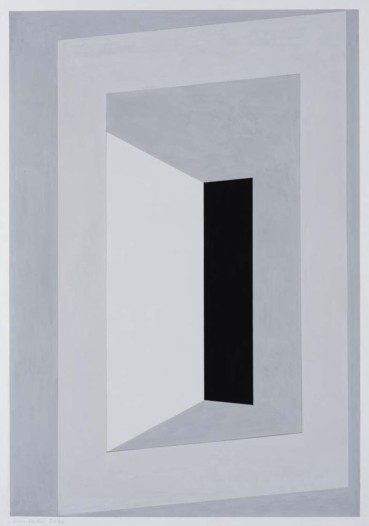 John Carter RA  In the Frame IV, 2021  Acrylic gouache on paper  49.6 x 34.9cm