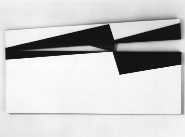 John Carter RA  Maquette for Lever Painting, 1965/66  PVA on panel with hinge  58 x 108cm