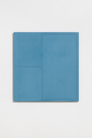 John Carter RA  Three Equal Rectangles (Blue), 1982  Oil on plywood  66.5 x 59.7cm