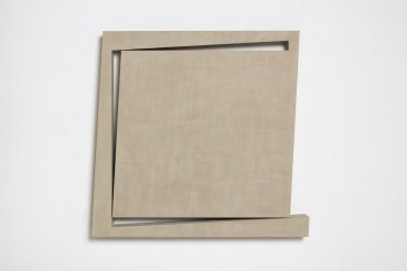 John Carter RA  Three Turns, 2002  Acrylic with marble powder on plywood  93 x 97.7 x 7cm