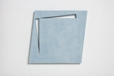 John Carter RA  Parallelogram: Folded Square, 2004  Acrylic with marble powder on plywood  80 x 88 x 6.7cm