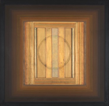 Paul Feiler  Zenicon XXVIII, 2007  Oil, silver leaf, gold leaf and gessoed board on canvas laid on wood  142.2 x 142.2cm