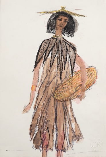 Ceri Richards CBE  Boaz, 2nd Scene, 1956  Gouache and pencil on paper  28 x 18.5cm