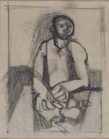 Keith Vaughan  Figure Study, Man Chopping, 1949  Pencil on paper  10.5 x 8.5cm
