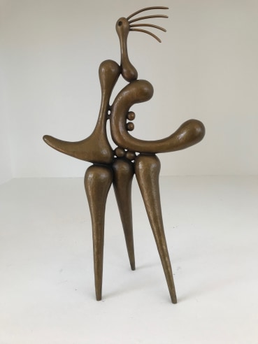 Desmond Morris  Tripod, 2020  Bronze  30.5 x 18.5 x 8 cm