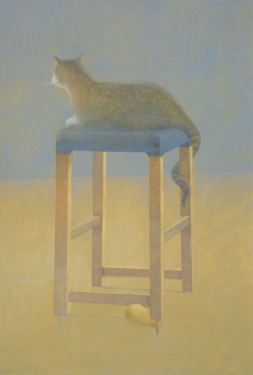 David Tindle RA  Feline No. 2, 2011  Oil on board  50 x 34 cm