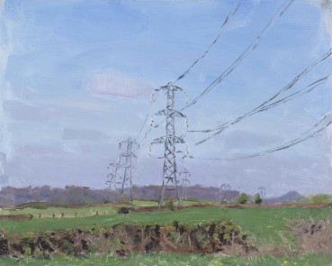 Danny Markey  The Road to Yeovil, 2021  Oil on board  23.4 x 29.4 cm