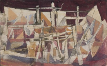 Roy Turner Durrant  Inscape with Red, 1957  Gouache on paper  12.7 x 20 cm