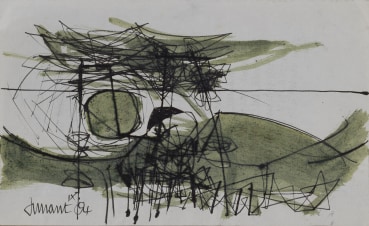 Roy Turner Durrant  Inscape with Plant Forms (IX), 1954  Mixed media on paper  12.7 x 20 cm