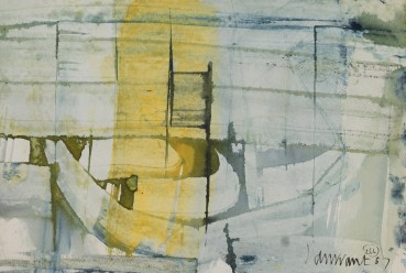 Roy Turner Durrant  Pale Inscape (266), 1957  Gouache on paper  19 x 28.2 cm