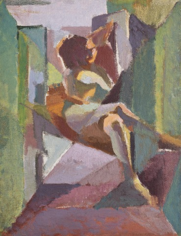 Adrian Heath  Nude, 1949  Oil on board  32.5 x 24.5 cm