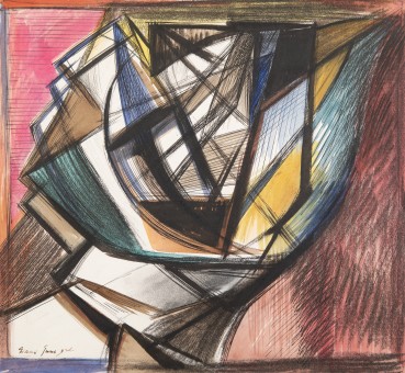 Merlyn Evans  Untitled, c. 1953  Watercolour, pen and black chalk on paper  38 x 41.2 cm