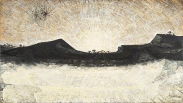 Alan Reynolds  Sunrise II, 1957  Oil on board  110.5 x 197 cm