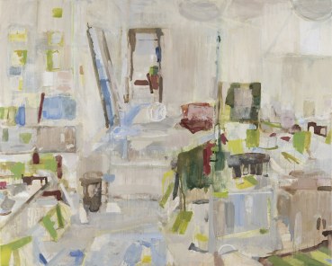 Sarah Armstrong-Jones  Red Studio, Spring, 2023  Oil on canvas  102 x 127 cm