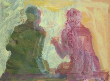 Susannah Fiennes  In the Gallery, 2020  Oil on board  20 x 27 cm