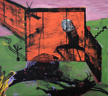 Elliott Paul Emsley  Husk, 2024  Acrylic on canvas  80 x 90 cm