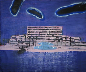 Elliott Paul Emsley  Resort, 2022  Acrylic on canvas  150 x 180 cm