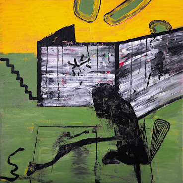 Elliott Paul Emsley  The Snake, 2024  Acrylic on canvas  90 x 90 cm