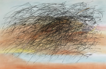 Eleanor Ekserdjian  Marmashen, 2024  Oil and ink on canvas  120 x 200 cm