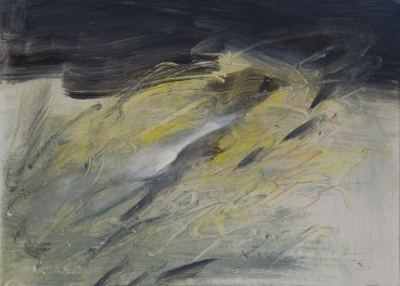 Eleanor Ekserdjian  Journey I, 2022  Oil and pencil on paper  14.7 x 20.7 cm