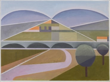 Debbie Urquhart  Tuscany Landscape, 2024  Oil on board  46 x 60 cm