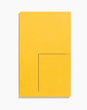 John Carter RA  To the Edge Variation, 2006/14  Acrylic with marble powder on plywood  100 x 60 x 4.2 cm