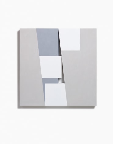 John Carter RA  From One Side to the Other , 2020  Acrylic with marble powder on plywood  70 x 70 x 6 cm