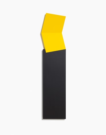 John Carter RA  Sculpture on a Plinth I , 2024  Acrylic on plywood  129.3 x 30 x 4 cm