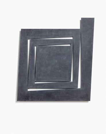 John Carter RA  Eight Turns, 2003  Acrylic with marble powder on plywood  124 x 115 x 8 cm