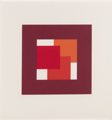 John Carter RA  Thirds I , 2019  Screenprint  21 x 21 cm