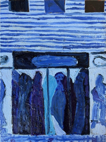 Danny Romeril  Fabric Shop , 2024  Oil on canvas  40 x 30 cm