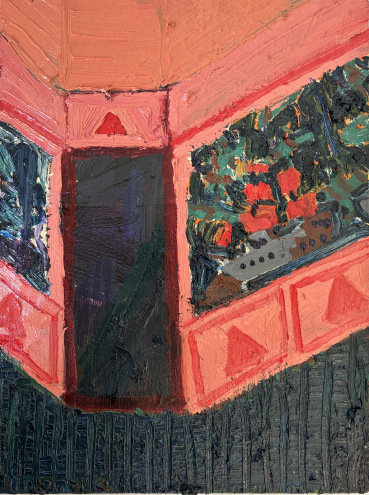 Danny Romeril  Model Shop, 2024  Oil on canvas  40 x 30 cm