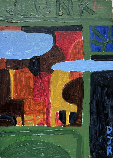 Danny Romeril  Junk , 2024  Oil on panel  17.5 x 12.5 cm