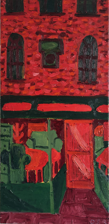 Danny Romeril  Sofa , 2024  Oil on canvas  80 x 40 cm