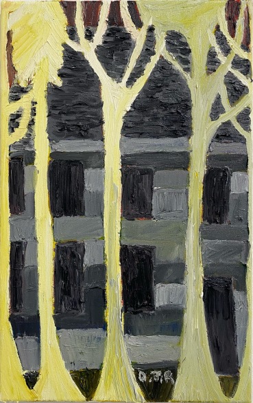 Danny Romeril  5 Trees, 2021-22  Oil on canvas  55 x 35 cm