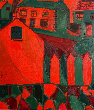 Danny Romeril  Crazy Paving , 2022  Oil on canvas  125 x 105 cm