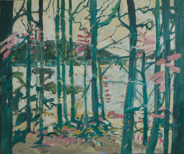 Ffiona Lewis  Willow Whips , 2024  Oil on gesso board  50 x 60 cm