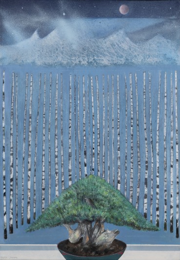 Keith Grant  Hommage à Bashó, 2024/25  Oil on canvas  86.5 x 60.5 cm