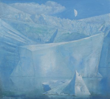 Keith Grant  Ice Antarctic Peninsula, 2018  Oil on linen over board  78 x 87 cm