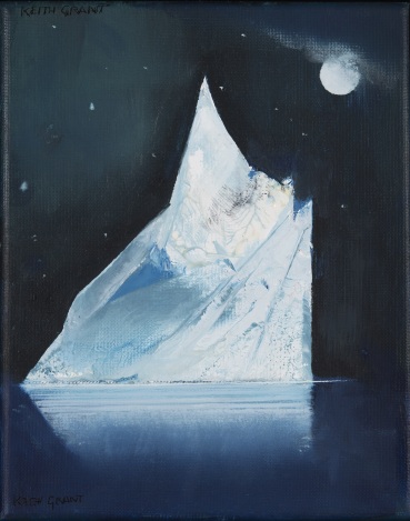 Keith Grant  Iceberg under a Full Moon, 2024  Oil on canvas  24 x 19 cm