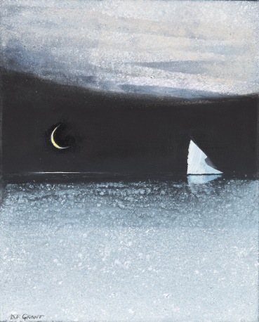 Keith Grant  Last Ice, Iceberg and Crescent Moon, 2025  Oil on canvas  30 x 24 cm