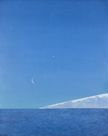 Keith Grant  New Moon and Morning Star over an Antarctic Promontory, 2018  Oil on linen  2018