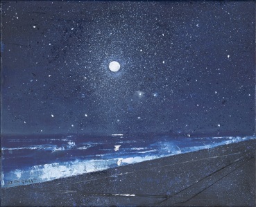 Keith Grant  Night Sea, 2024  Oil on canvas  21.5 x 26.5 cm
