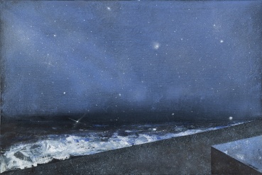 Keith Grant  On the Beach at Night, 2024  Oil on canvas  60 x 90 cm