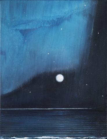 Keith Grant  Silence of the Arctic Night, 2024  Oil on canvas  24 x 19 cm