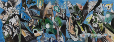 Keith Grant  Studies from imagination. Northern Maritime Cacophony, 2013  Acrylic and ink on cardboard panel  11.5 x 30.5 cm
