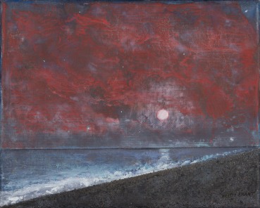 Keith Grant  The Moon in a Magenta Sky, 2025  Oil on canvas  19.5 x 24 cm