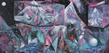 Keith Grant  Transfiguration, 2015  Oil on canvas  100.3 x 200.8 cm